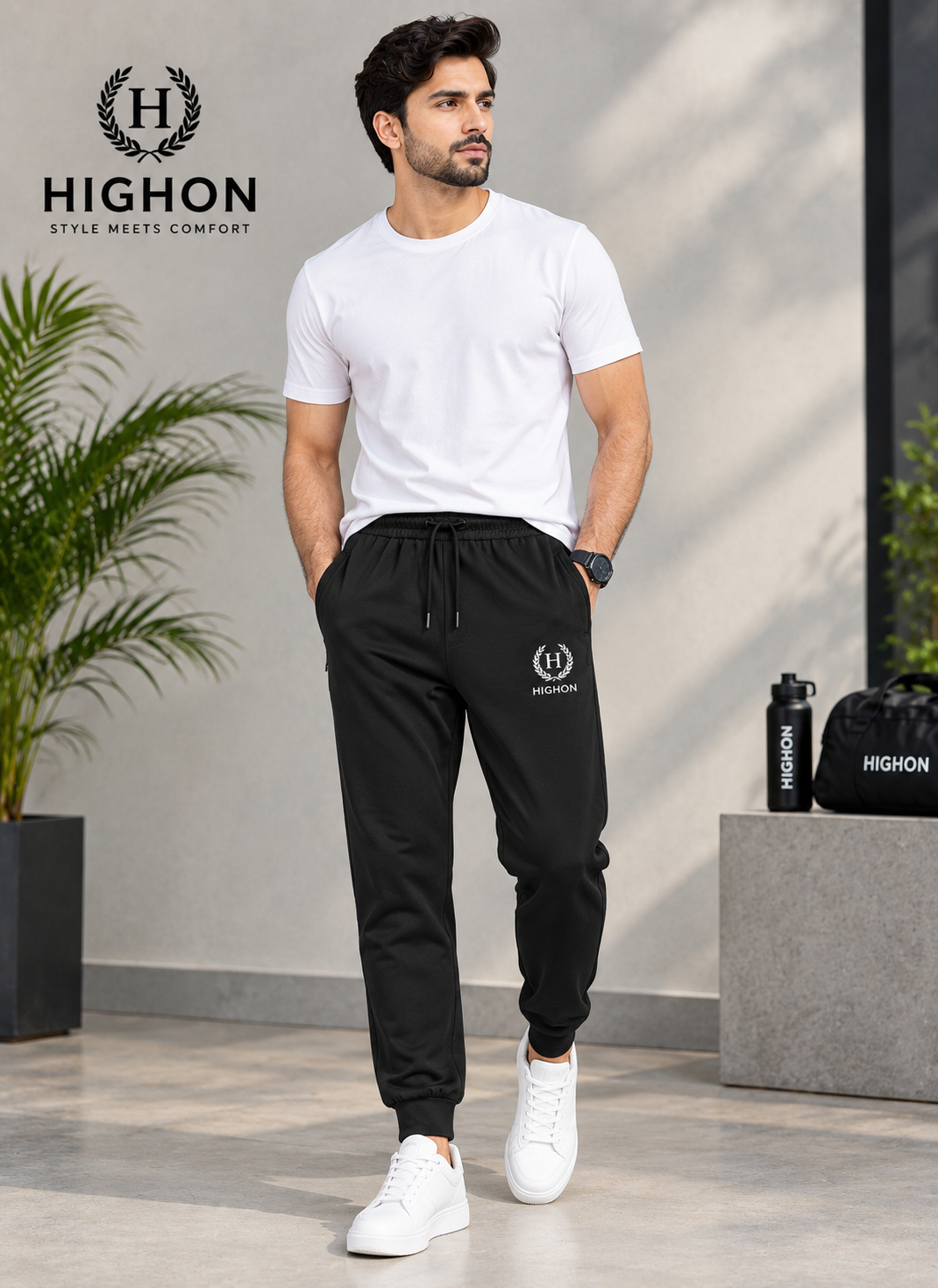 Men’s Black Casual Trouser – Premium Fit