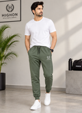 Highon Men’s Olive Green Casual Trouser – Premium Fit