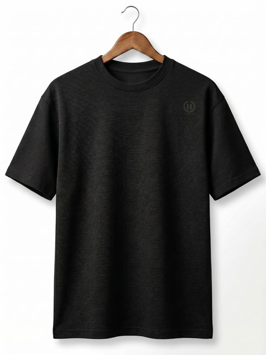 Men’s Premium Drop Shoulder T-Shirt (Black)