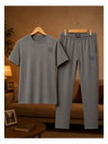 Men's Summer Premium Cotton Track Suit (Gray)