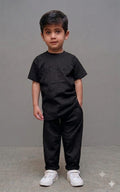 Kids Premium Cotton Track Suit (Black)